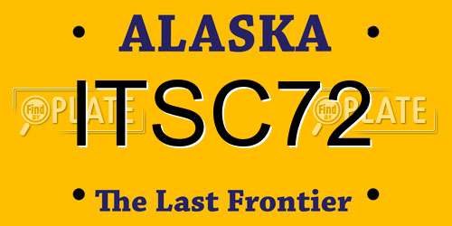 ITSC72 Alaska License Plate