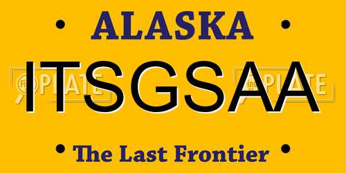ITSGSAA Alaska License Plate