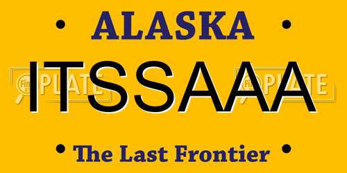 ITSSAAA Alaska License Plate
