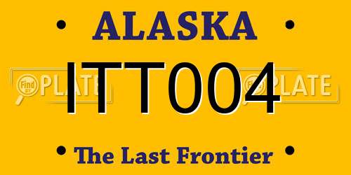 ITT004 Alaska License Plate