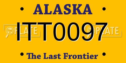 ITT0097 Alaska License Plate