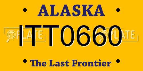 ITT0660 Alaska License Plate