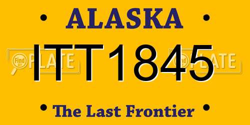ITT1845 Alaska License Plate