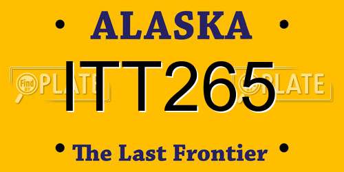 ITT265 Alaska License Plate