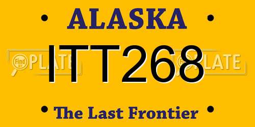ITT268 Alaska License Plate