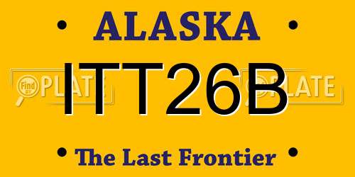 ITT26B Alaska License Plate