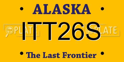 ITT26S Alaska License Plate