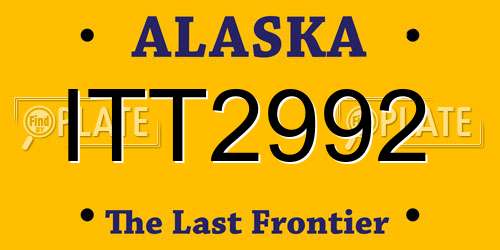 ITT2992 Alaska License Plate