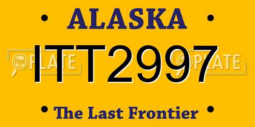 ITT2997 Alaska License Plate