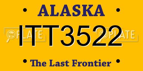 ITT3522 Alaska License Plate