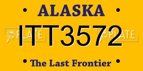 ITT3572 Alaska License Plate