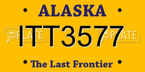ITT3577 Alaska License Plate