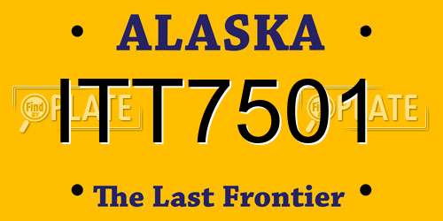 ITT7501 Alaska License Plate