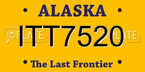 ITT7520 Alaska License Plate