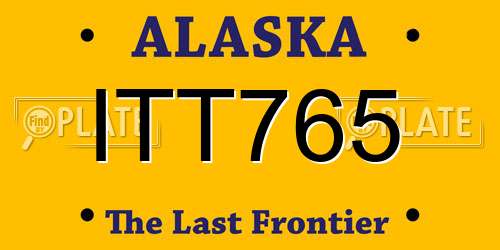ITT765 Alaska License Plate