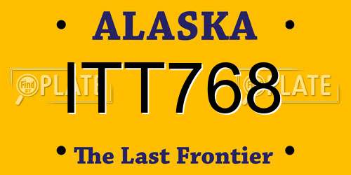 ITT768 Alaska License Plate
