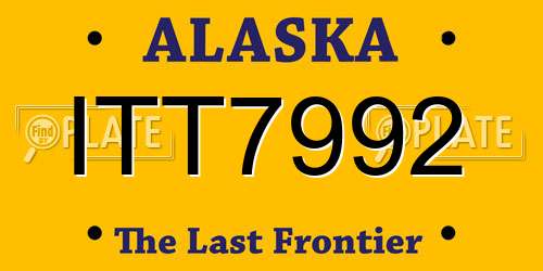 ITT7992 Alaska License Plate