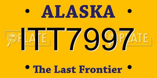 ITT7997 Alaska License Plate
