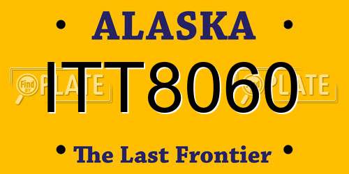 ITT8060 Alaska License Plate