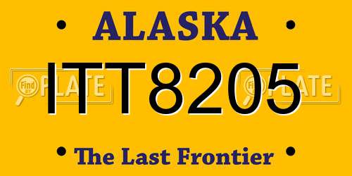 ITT8205 Alaska License Plate