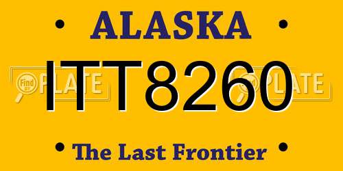 ITT8260 Alaska License Plate