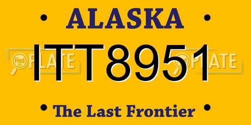 ITT8951 Alaska License Plate