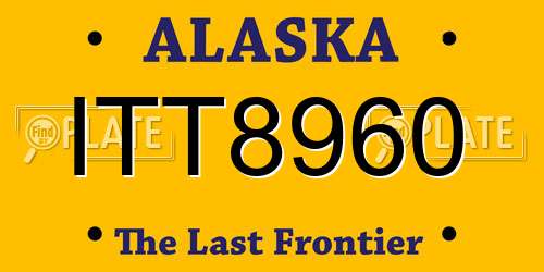 ITT8960 Alaska License Plate
