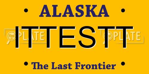 ITTESTT Alaska License Plate