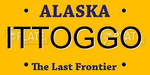 ITTOGGO Alaska License Plate