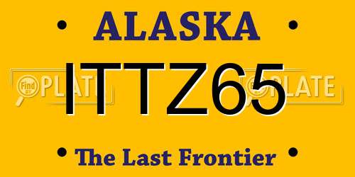 ITTZ65 Alaska License Plate