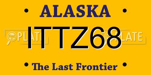 ITTZ68 Alaska License Plate