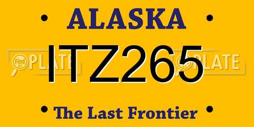 ITZ265 Alaska License Plate