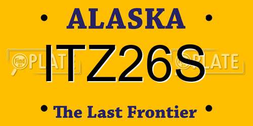 ITZ26S Alaska License Plate