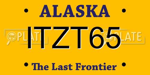 ITZT65 Alaska License Plate