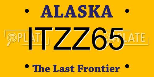 ITZZ65 Alaska License Plate
