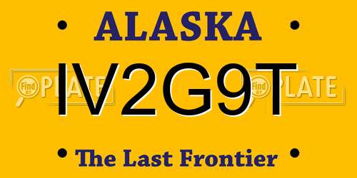 IV2G9T Alaska License Plate