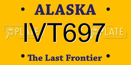 IVT697 Alaska License Plate