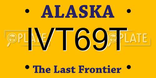 IVT69T Alaska License Plate