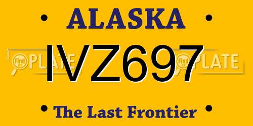IVZ697 Alaska License Plate