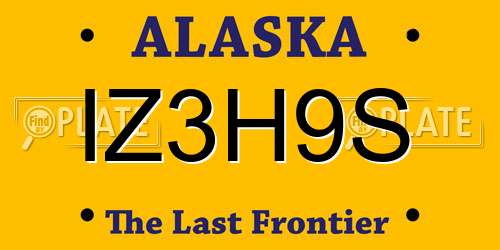 IZ3H9S Alaska License Plate