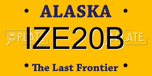 IZE20B Alaska License Plate