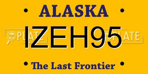 IZEH95 Alaska License Plate