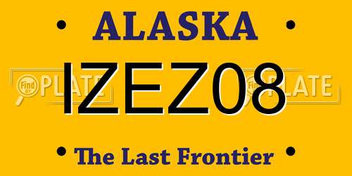 IZEZ08 Alaska License Plate