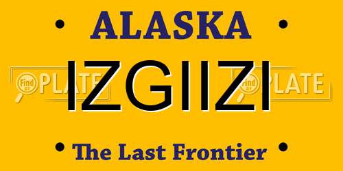 IZGIIZI Alaska License Plate