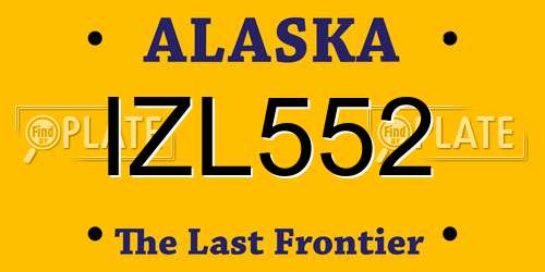 IZL552 Alaska License Plate