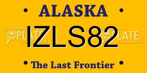 IZLS82 Alaska License Plate