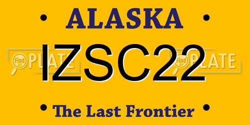 IZSC22 Alaska License Plate