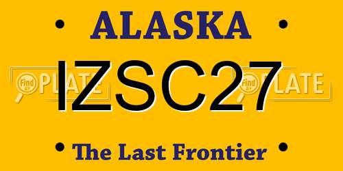 IZSC27 Alaska License Plate