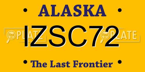 IZSC72 Alaska License Plate