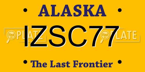 IZSC77 Alaska License Plate